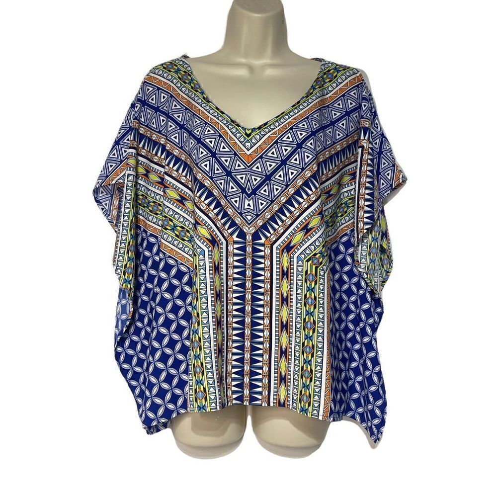 Miami Women’s Geometric Pattern Blouse Size Medium